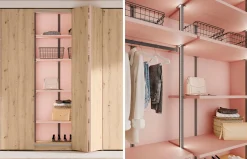 Armario a medida de puertas plegables con frente liso Slim de Lagrama