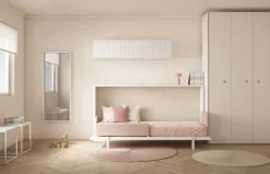 Cama abatible horizontal con frente ranurado de Tobisa