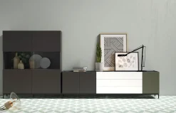 Composición mueble tv + vitrina CL14 de Rodri Diseño