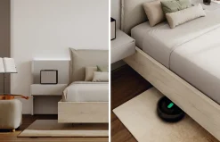 Dormitorio con cabecero de cojín Cushion y luz LED de Lagrama