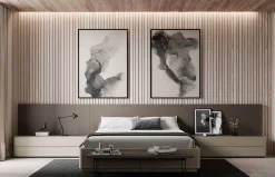 Dormitorio con cabezal Liso corrido de Lagrama