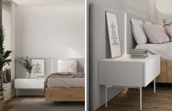 Dormitorio con cabezal tapizado Line de Lagrama