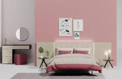 Dormitorio moderno con cabezal liso al suelo de Lagrama