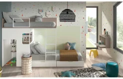 Habitación infantil con cama tren Style 43 de Montes