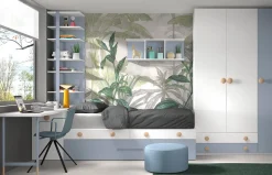 Habitación infantil juvenil con cama modular F-156 de Glicerio Chaves