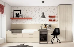 Habitación juvenil 27 con cama compacta de Lan Mobel