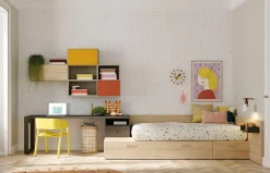 Habitación juvenil con Cama nido Kubox I de Lagrama