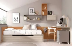 Habitación juvenil con cama nido 02 de ROS