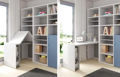 Habitación juvenil Up&Down 07 con cama abatible baja de Jotajotape