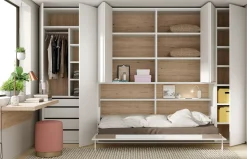 Habitación juvenil Up&Down 06 con cama abatible baja de Jotajotape