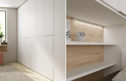 Habitación juvenil Up&Down 06 con cama abatible baja de Jotajotape