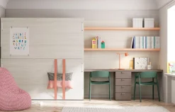 Habitación juvenil Up&Down 13 con literas abatibles de Jotajotape