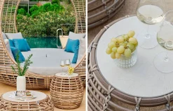 Mesa auxiliar exterior para jardín Ganesha de Skyline