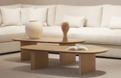 Mesa de centro ovalada de madera Remo de Temasdos