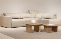 Mesa de centro redonda de madera Isla de Temasdos