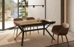 Mesa de comedor extensible X de Baixmoduls