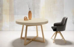 Mesa de comedor extensible redonda Golden de Rodri Diseño