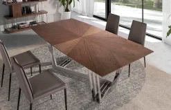 Mesa de comedor fija madera nogal 1097 de Ángel Cerdá