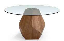 Mesa de comedor fija redonda cristal templado 1093 de Ángel Cerdá