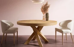 Mesa de comedor redonda extensible Zero de Rodri Diseño