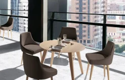 Mesa de madera redonda Isaba de Almosa