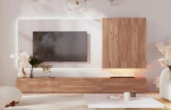 Mueble TV con chimenea a vapor Qubic 2.0 - 807 de Piñero y Cabrero