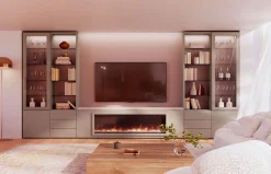 Mueble TV con chimenea eléctrica Qubic 2.0 - 814 de Piñero y Cabrero