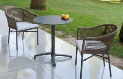 Silla de exterior Tivoli de aluminio y cuerda de poliéster de Arkimueble