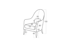 Sillón Miranda con Puff de Fama