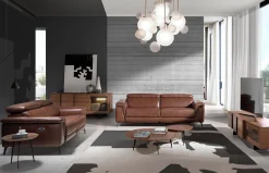 Sofá relax 3 plazas tapizado en piel 6117 de Ángel Cerdá