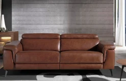 Sofá relax 3 plazas tapizado en piel 6117 de Ángel Cerdá