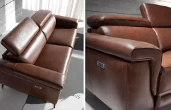 Sofá relax 3 plazas tapizado en piel 6117 de Ángel Cerdá